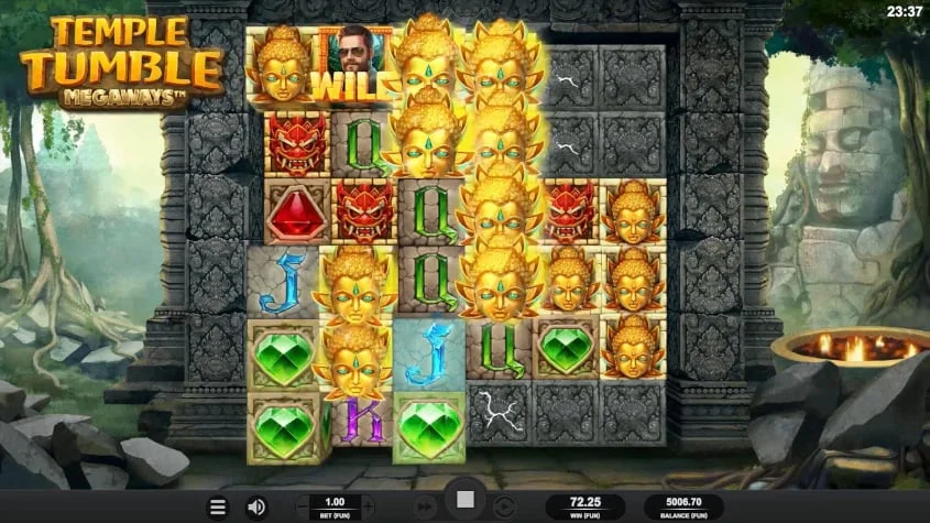 temple tumble slot screen